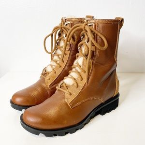 Sorel | Phoenix Lace-up Shearling Bronze Boots Sz. 7.5